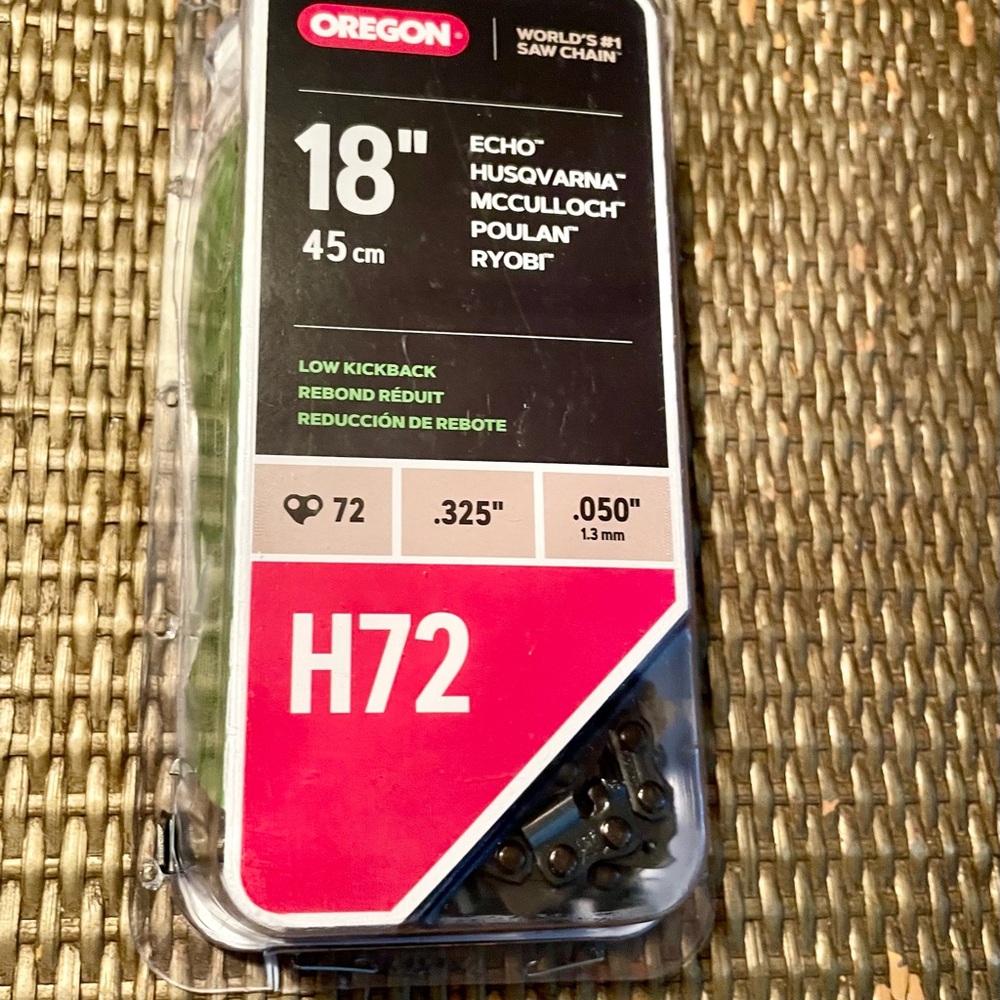 Oregon H72 72 Link Replacement Chainsaw Chain for 18” 0.05” Gauge .325” Pitch
